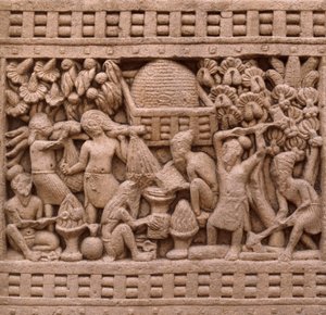 Detalle del lado este del Stupa I en Sanchi (Lista del Patrimonio Mundial de la UNESCO) de Unbekannt Unbekannt