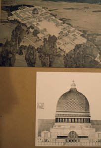 Dibujo preliminar para el palacio papal en Tierra Santa