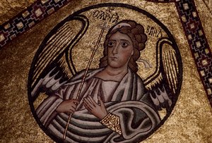 Figura de un ángel, mosaico dentro del Monasterio de Hosios Loukas, Grecia, fundado a principios del siglo X de Unbekannt Unbekannt