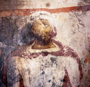 Comprador de frescos, fresco en la iglesia bizantina de Agios Georgios de Unbekannt Unbekannt