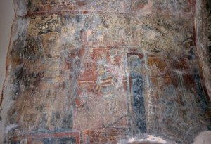 Fresco en iglesia de Miguel Arcángel, Kantanos, Creta, Grecia