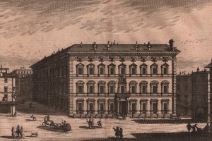 Palazzo Madama, Roma, Lacio, Italia, grabado en cobre, ca 165x135 cm de Unbekannt Unbekannt