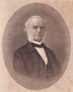 Retrato del obispo metodista estadounidense Joseph Holdich (1794-1893), grabado