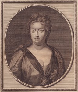 Retrato de Ana Estuardo, Reina de Gran Bretaña (1665-1714), grabado en cobre por John Goldar (1729-1795) de Unbekannt Unbekannt