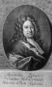 Retrato de Apostolo Zeno (circa 1668-1750), poeta, libretista, periodista y hombre de letras italiano, grabado