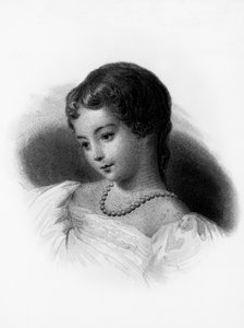Retrato de Augusta Ada Byron, Condesa de Lovelace, matemática y escritora inglesa, considerada la primera programadora de computadoras, grabado de Unbekannt Unbekannt