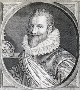 Retrato de Christian IV (1588-1648), Rey de Dinamarca y Noruega, grabado de Unbekannt Unbekannt