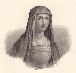 Retrato de la escultora italiana Properzia de