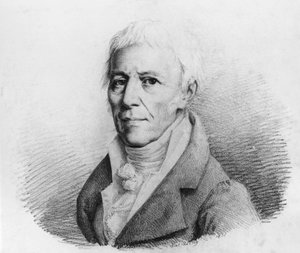 Retrato de Jean-Baptiste Pierre Antoine de Monet, Caballero de Lamarck, naturalista francés, zoólogo, biólogo, académico y precursor de la teoría de la evolución de Darwin, grabado de Unbekannt Unbekannt