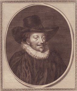 Retrato de John Williams (1582-1650), Arzobispo de York, grabado en cobre por John Goldar (1729-1795)