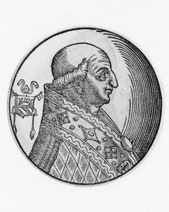 Retrato de San Gregorio II (669-731), 89º Papa de la Iglesia Católica desde 715, grabado de Unbekannt Unbekannt