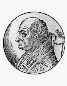 Retrato de San León III, 96º Papa de la Iglesia Católica, grabado de Unbekannt Unbekannt