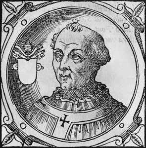 Retrato de Esteban II o III, 92º Papa de la Iglesia Católica, grabado de Unbekannt Unbekannt