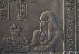 Relieve que representa a un donante, Templo de Kom Ombo, Egipto, civilización egipcia, dinastía ptolemaica, siglo II-I a.C. de Unbekannt Unbekannt