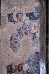 Santo, fresco en la iglesia de Agios Nikolaos, ciudad bizantina de Mystras (Lista del Patrimonio Mundial de la UNESCO) de Unbekannt Unbekannt