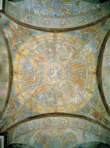 Escenas de la vida de Jesús, fresco de la bóveda de crucería, Catedral de Braunschweig, Alemania