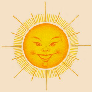 Sol sonriente, dibujo