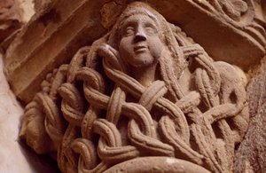 España, Navarra, Monasterio del Santo Salvador de Leyre, Porta Speciosa, Capitel decorado de Unbekannt Unbekannt