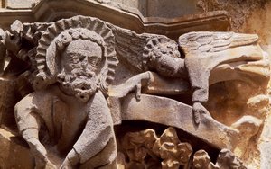 España, Navarra, Ujué, Iglesia de Santa María, Detalle arquitectónico de Unbekannt Unbekannt
