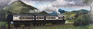 El tren de motor a vapor Coniston en el Furness Railway, Cumbria de Unbekannt Unbekannt