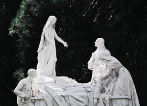 Virgen curando a un enfermo, Grupo escultórico Salus Infirmorum (Salud de los Enfermos) de Unbekannt Unbekannt