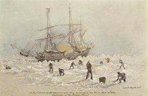Incidentes en un viaje comercial: HMS Terror como apareció después de ser arrojado por el hielo en el Canal Congelado, 27 de septiembre de 1836 de Lieutenant Smyth