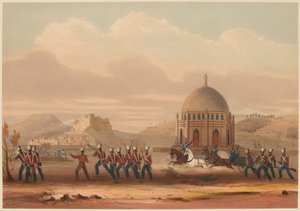 Asalto de Khelat. Tomando las Alturas. 13 de noviembre de 1839 de Lieutenant Thomas (after) Wingate