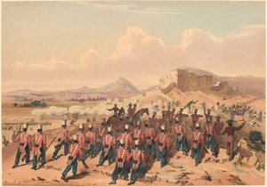 Asalto a Khelat. El 17º Regimiento tomando las alturas de Lieutenant Thomas (after) Wingate