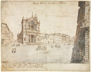 Dieciocho vistas de Roma: Santa Maria in Via Lata, 1665