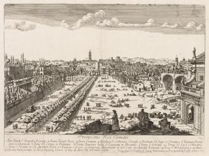 Foro Romano from "Prospectus Locurum Urbis Romae Insign[ium]" de Lievin Cruyl