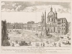 Piazza Navona de Prospectus Locurum Urbis Romae Insign[ium], 1666