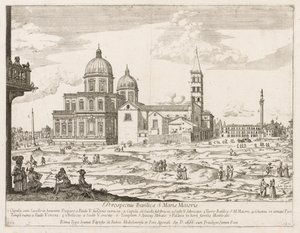 Santa Maria Maggiore from "Prospectus Locurum Urbis Romae Insign[ium]" de Lievin Cruyl
