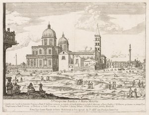 Santa Maria Maggiore de Prospectus Locurum Urbis Romae Insign[ium], 1666 de Lievin Cruyl