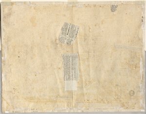 Trazado de una fuente del recto y bocetos de dos caras del verso, 1665 de Lievin Cruyl