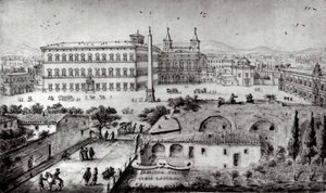 Vista de Letrán, Roma, 1672-73 de Lievin Cruyl