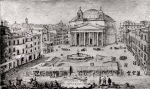 Vista del Panteón, Roma de Lievin Cruyl