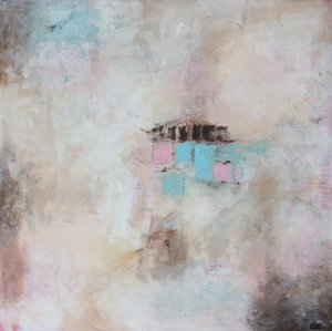 Formas abstractas en rosa y azul de Lillian Christiansson