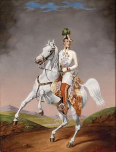 Retrato de Francisco José I de Austria a caballo de Lilly König