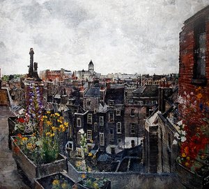 Cielos y Flores de la Ciudad de Londres (Techos de High Holborn) 1930s