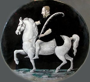 El rey Enrique II de Francia a caballo de Limousin