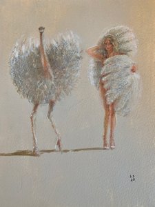 Ballet de avestruz blanco