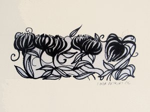 Crocus, 2014 (pluma y tinta) de linda arthurs