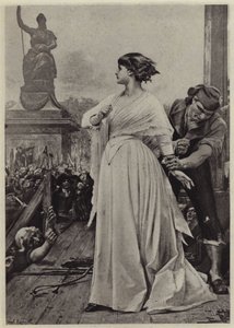 Madame Roland en el cadalso (litografía) de Lionel (after) Royer