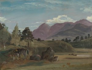 Paisaje de montaña, posiblemente en el Distrito de los Lagos de Lionel Constable