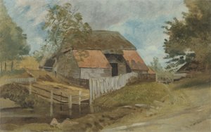 Granero Viejo, c.1855 de Lionel Constable