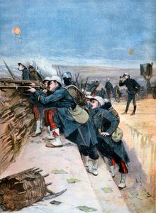 Soldados franceses en maniobras de guerra de trincheras, 1894