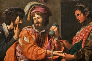 Buona Ventura, detalle de 2384631, c.1617 de Lionello Spada