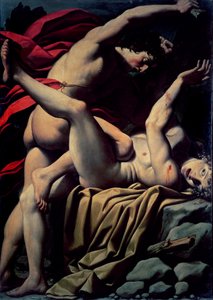 La muerte de Abel (óleo sobre lienzo) de Lionello Spada