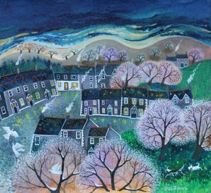 Cold Light of Day, 2022 (acrílicos sobre lino) de Lisa Graa Jensen