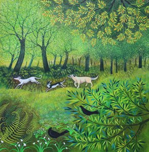 Tres amigos, 2024 (acrílicos sobre lienzo) de Lisa Graa Jensen